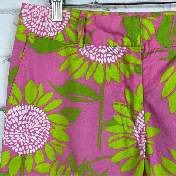 Lilly Pulitzer pink, green floral capris - Picture 2 of 10